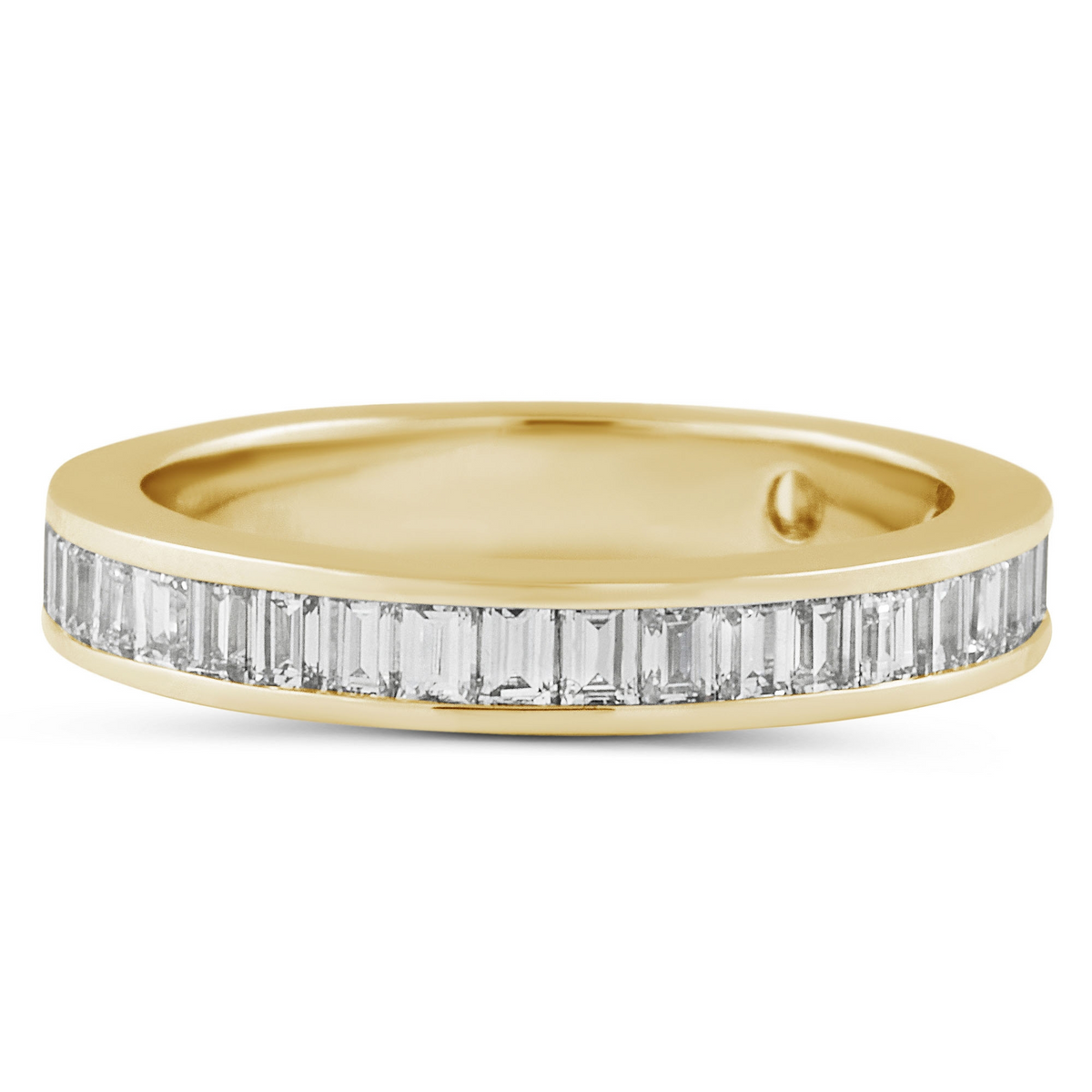14k Rose Gold Baguette Lab Grown Diamond Channel Set Band