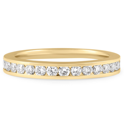 10k Rose Gold Round Cut Lab Grown Diamond Stacking Band