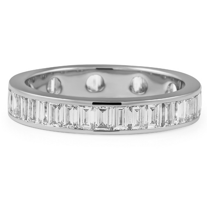 Baguette Lab Grown Diamond Channel Set Eternity Wedding Band