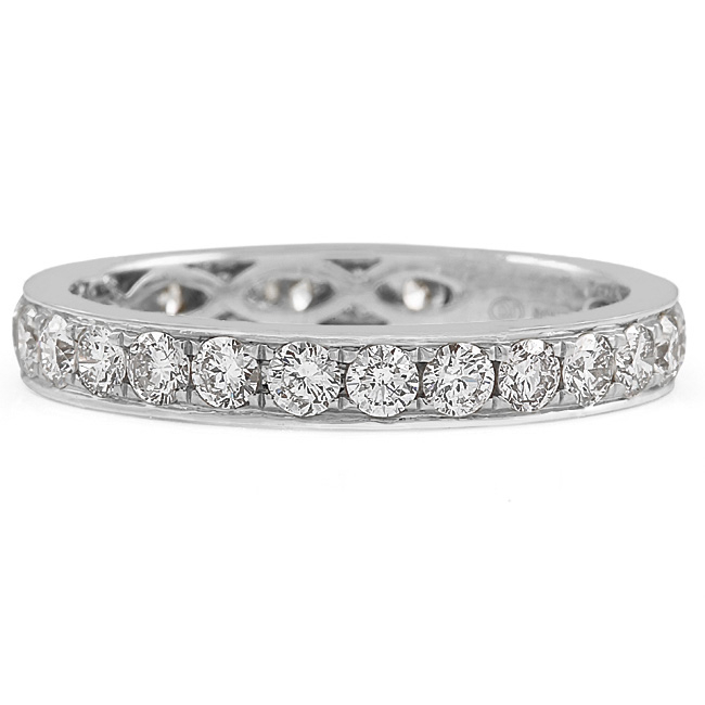 18k Rose Gold Round Cut Filigree Lab Grown Diamond Women Band