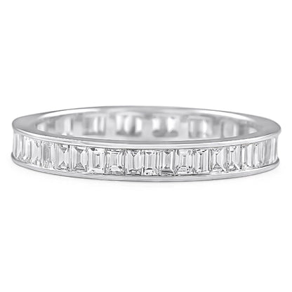 18k Rose Gold Lab Grown Diamond Eternity Wedding Band
