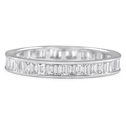 18k Rose Gold Lab Grown Diamond Eternity Wedding Band