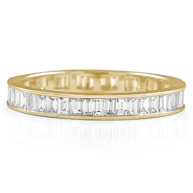 18k Rose Gold Lab Grown Diamond Eternity Wedding Band