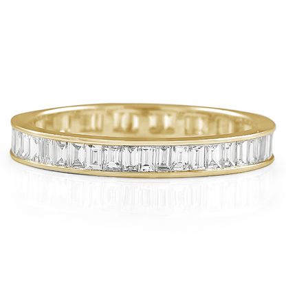 18k Rose Gold Lab Grown Diamond Eternity Wedding Band
