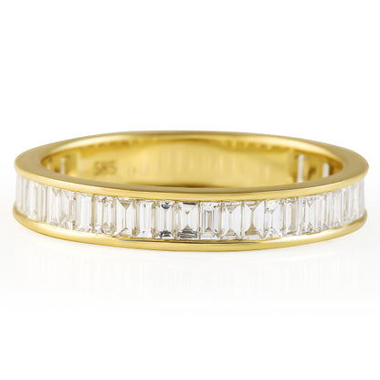 10K White Gold Lab Grown Diamond channel Set Wedding Band