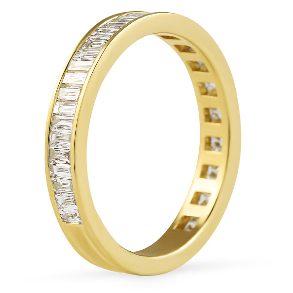 10K White Gold Lab Grown Diamond channel Set Wedding Band