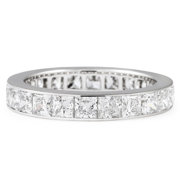 Princess Cut 14k White Gold Lab Grown Diamond Women Band