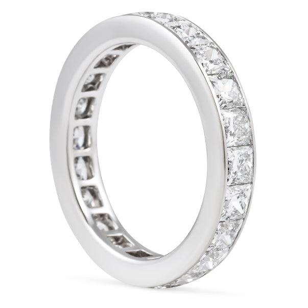 Princess Cut 14k White Gold Lab Grown Diamond Women Band
