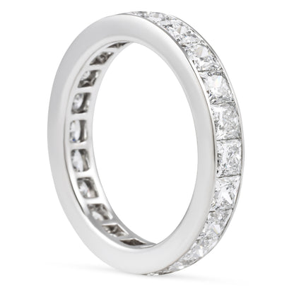 Princess Cut 14k White Gold Lab Grown Diamond Women Band