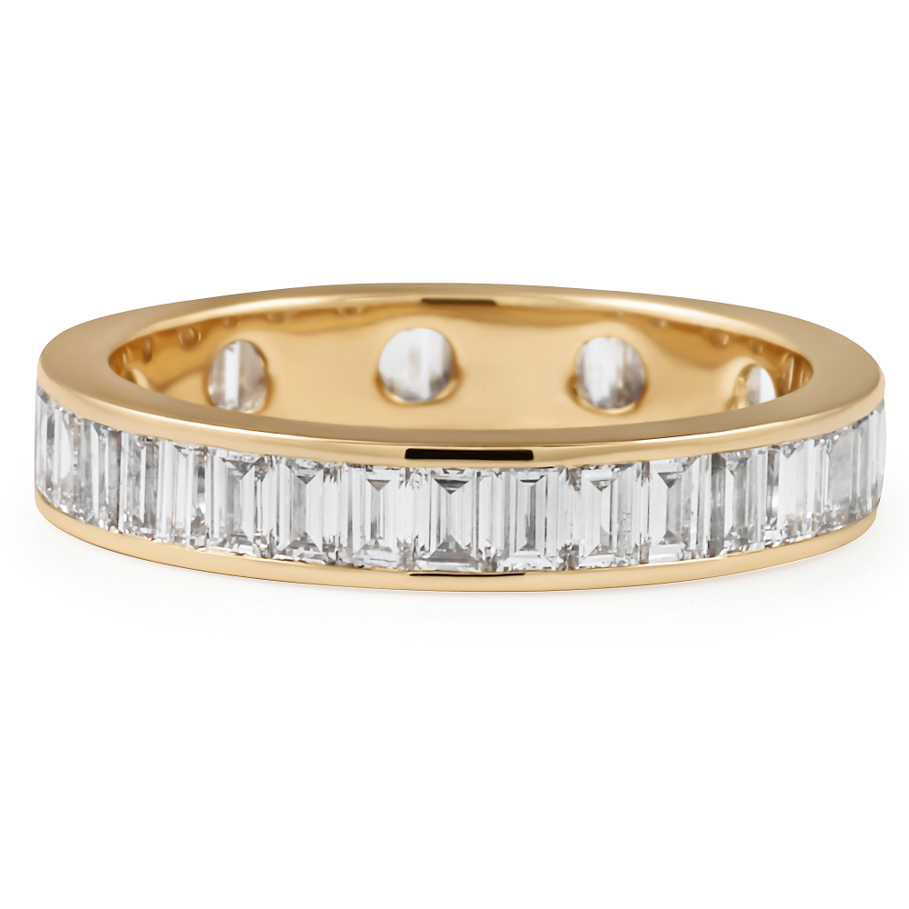 Baguette Lab Grown Diamond Channel Set Eternity Wedding Band