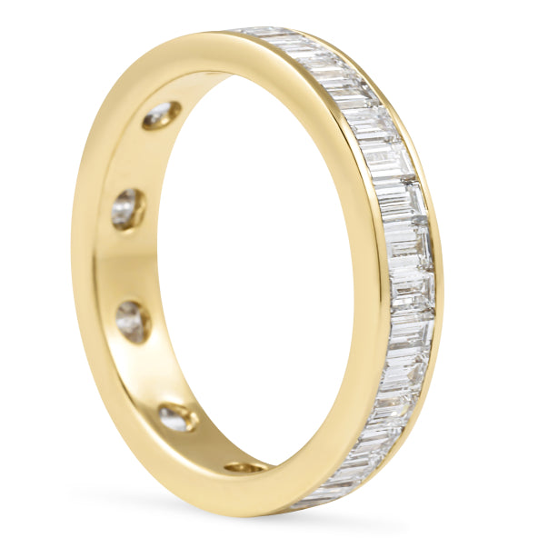 Baguette Lab Grown Diamond Channel Set Eternity Wedding Band