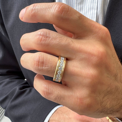 14k White Gold Lab Grown Diamond Channel Set Band