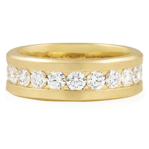 14k White Gold Lab Grown Diamond Channel Set Band