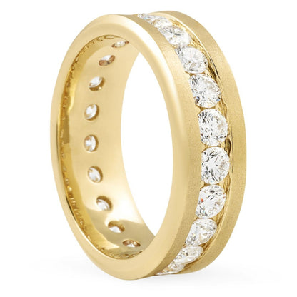 14k White Gold Lab Grown Diamond Channel Set Band