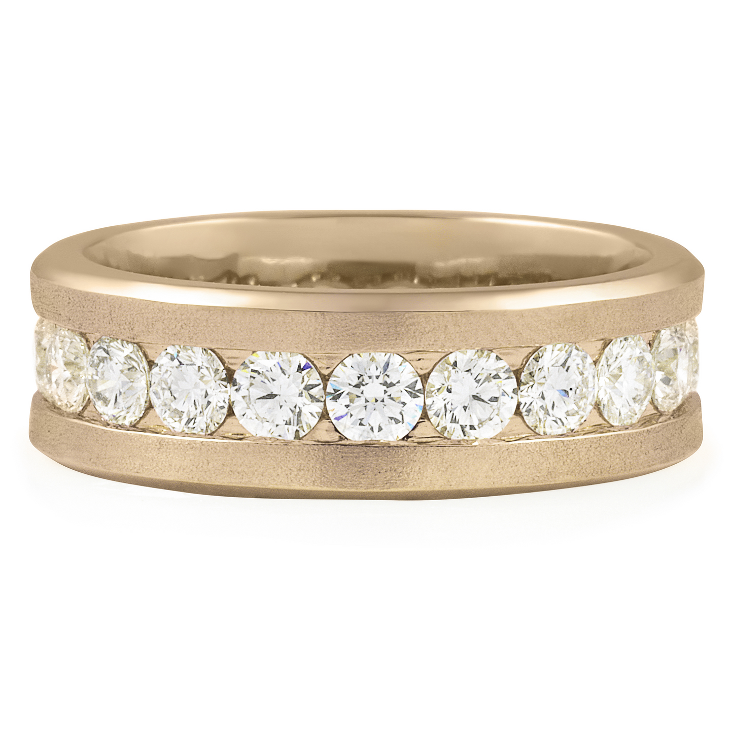14k White Gold Lab Grown Diamond Channel Set Band
