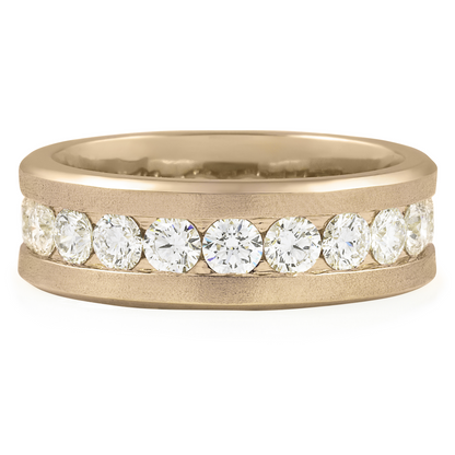 14k White Gold Lab Grown Diamond Channel Set Band