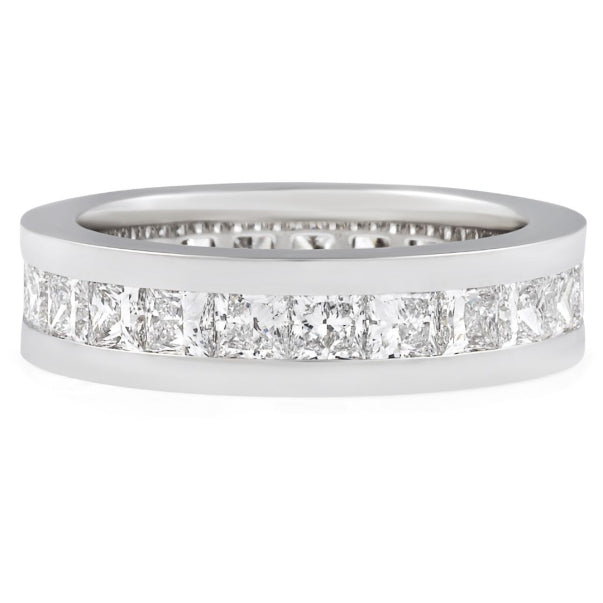 10k Rose Gold Princess Cut Lab Grown Diamond Channel Band