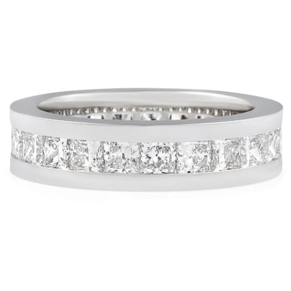 10k Rose Gold Princess Cut Lab Grown Diamond Channel Band