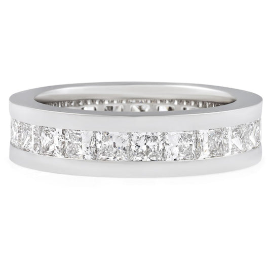 10k Rose Gold Princess Cut Lab Grown Diamond Channel Band