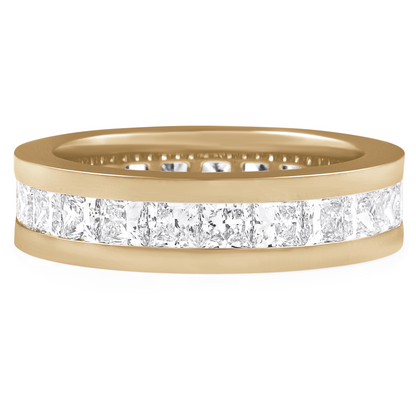 10k Rose Gold Princess Cut Lab Grown Diamond Channel Band