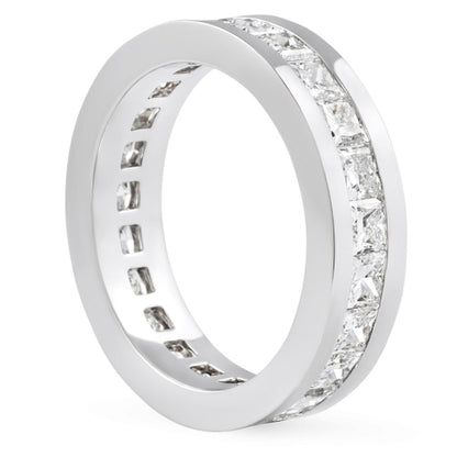 10k Rose Gold Princess Cut Lab Grown Diamond Channel Band
