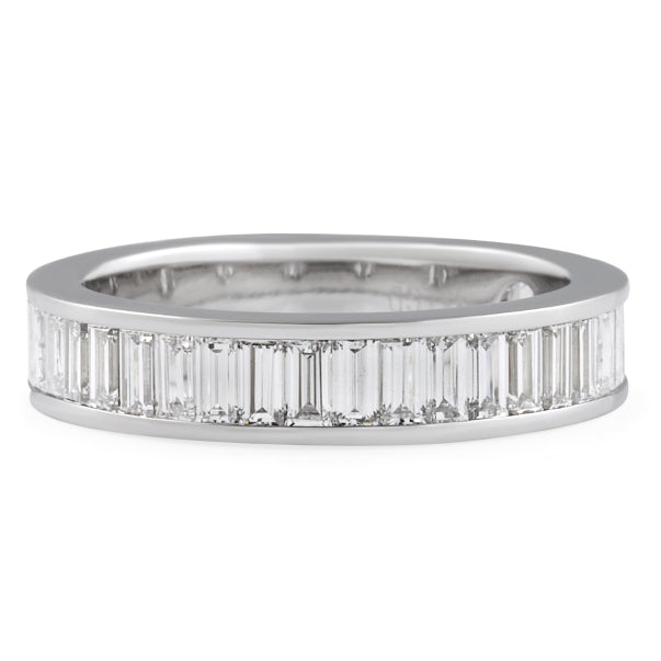 Channel Set 18k White Gold Lab Grown Diamond Women Band
