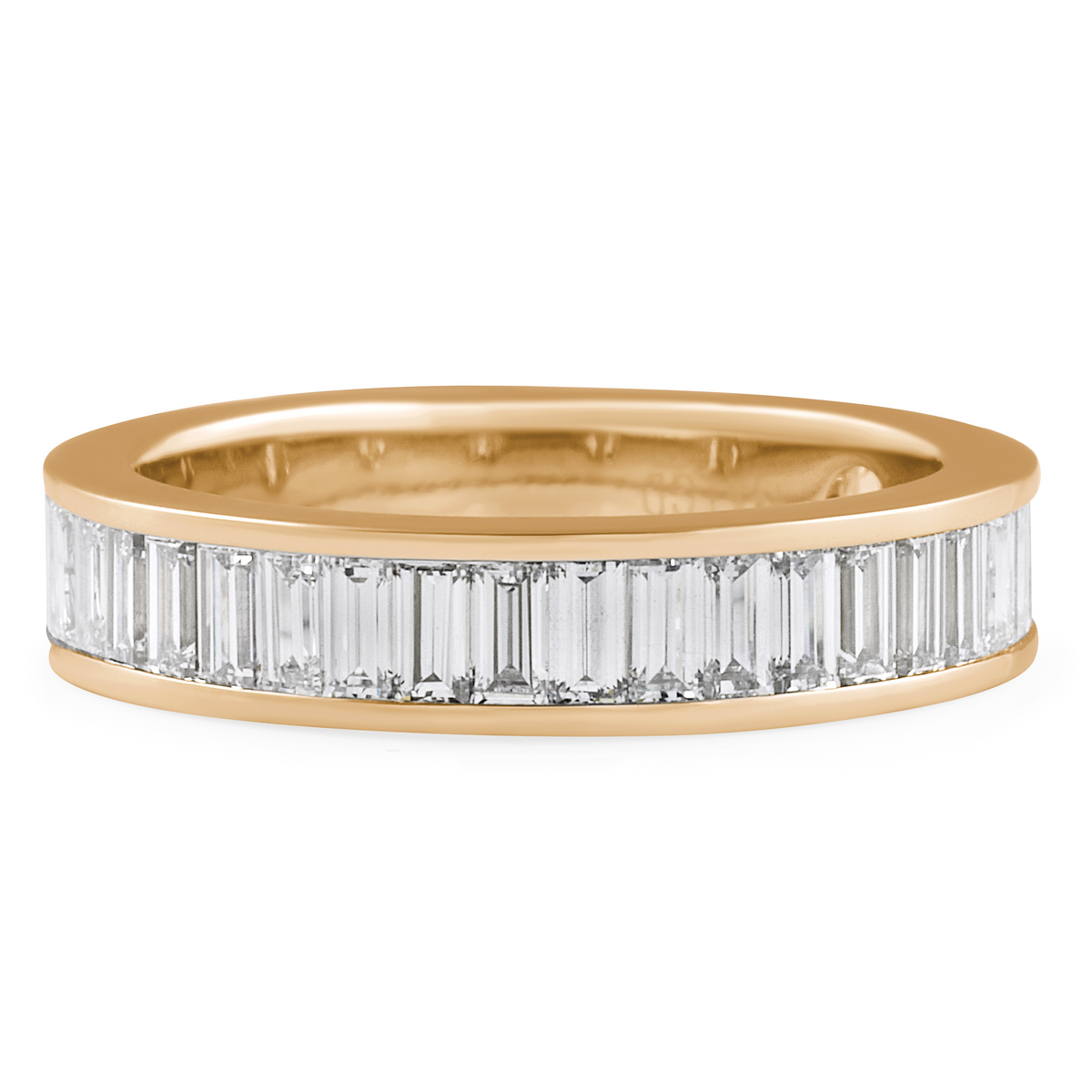 Channel Set 18k White Gold Lab Grown Diamond Women Band