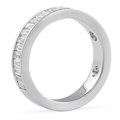 Channel Set 18k White Gold Lab Grown Diamond Women Band