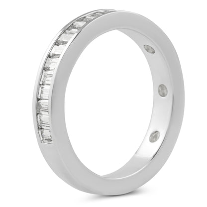14k Rose Gold Baguette Lab Grown Diamond Channel Set Band