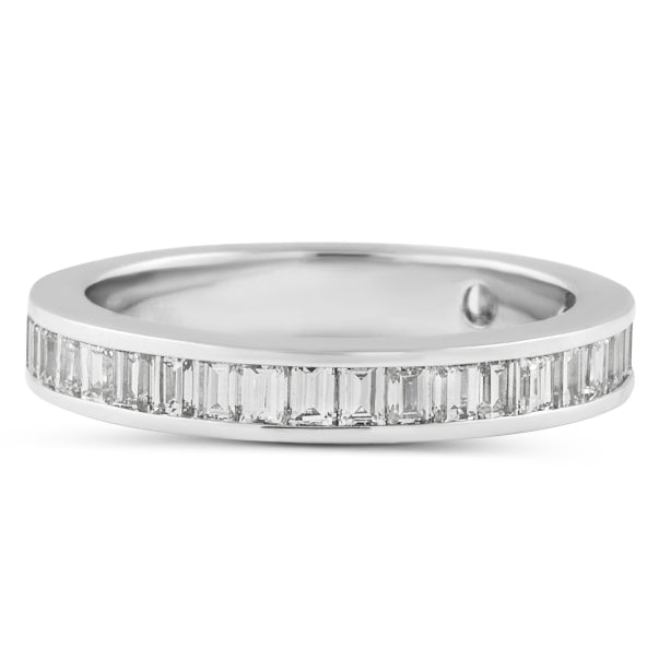 14k Rose Gold Baguette Lab Grown Diamond Channel Set Band