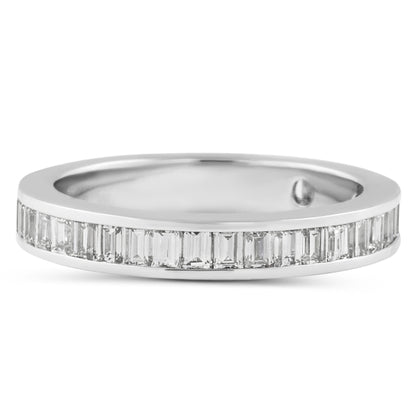 14k Rose Gold Baguette Lab Grown Diamond Channel Set Band