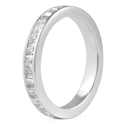 10k Yellow Gold Channel Set Lab Grown Diamond Wedding Band
