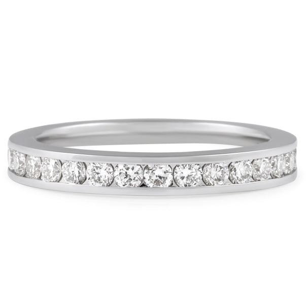 10k Rose Gold Round Cut Lab Grown Diamond Stacking Band
