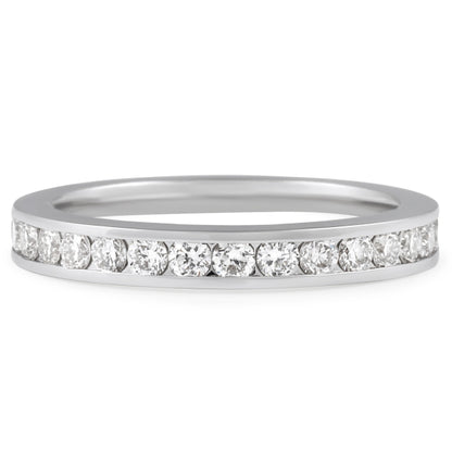 10k Rose Gold Round Cut Lab Grown Diamond Stacking Band