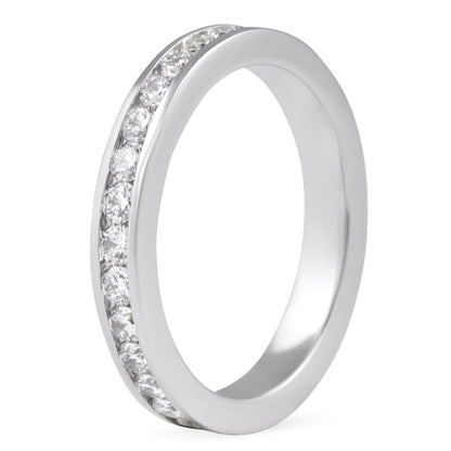10k Rose Gold Round Cut Lab Grown Diamond Stacking Band