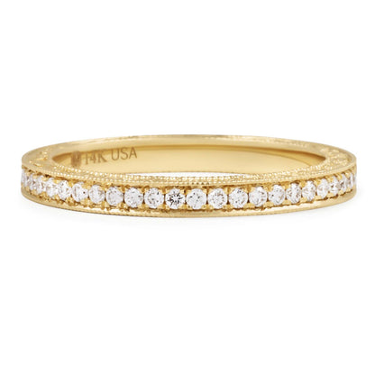 18k Rose Gold Lab Grown Diamond Eternity Wedding Band