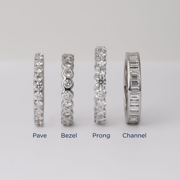 14k White Gold Princess Cut Lab Grown Diamond Channel Set Band