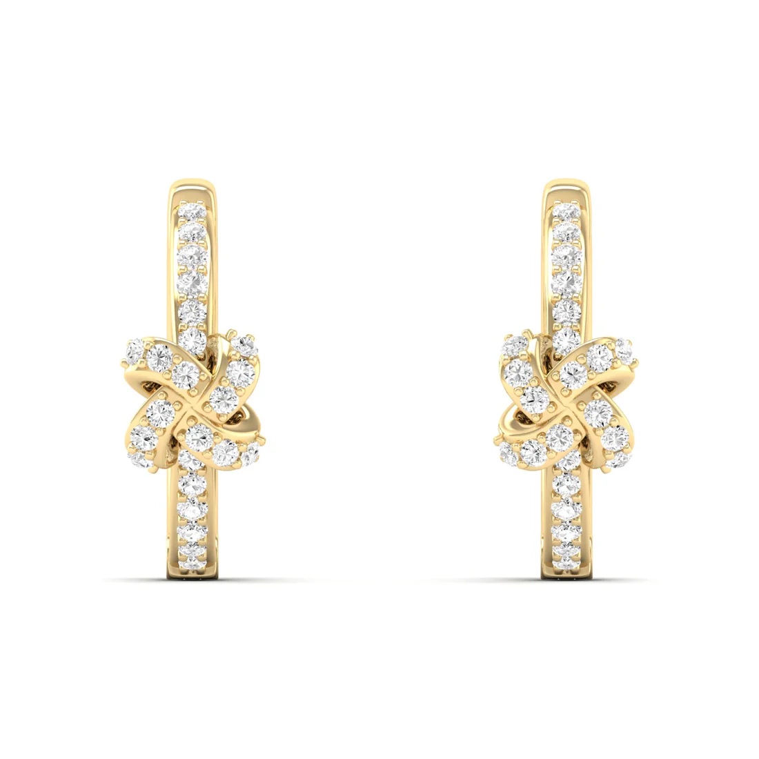 0.23 CTW Lab Grown Diamond Unique Hoop Earring