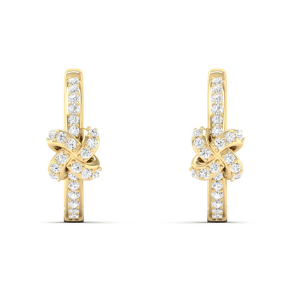 0.23 CTW Lab Grown Diamond Unique Hoop Earring