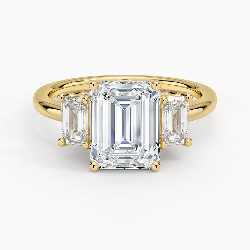 2 CT Lab Grwon Diamond 3 Stone Engagement Ring