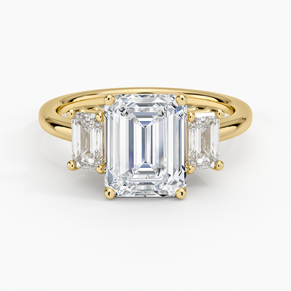 2 CT Lab Grwon Diamond 3 Stone Engagement Ring