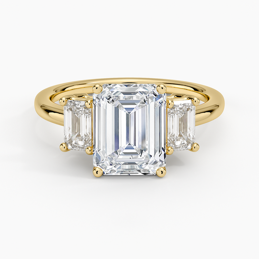 2 CT Lab Grwon Diamond 3 Stone Engagement Ring