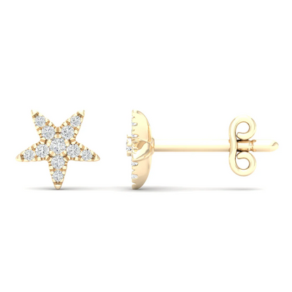 0.16 CTW Lab Grown Diamond Star Shape Stud Earring