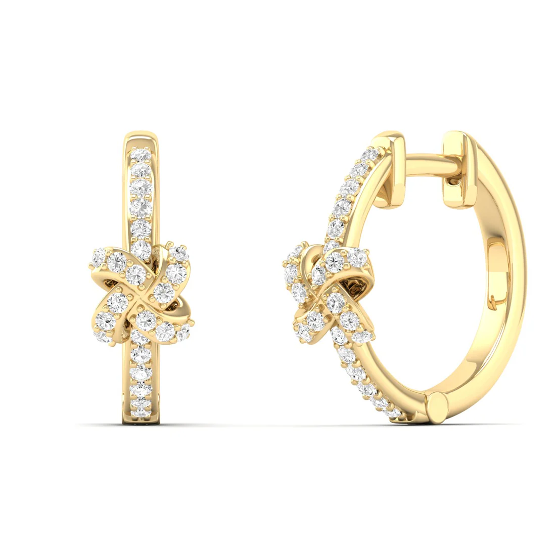 0.23 CTW Lab Grown Diamond Unique Hoop Earring