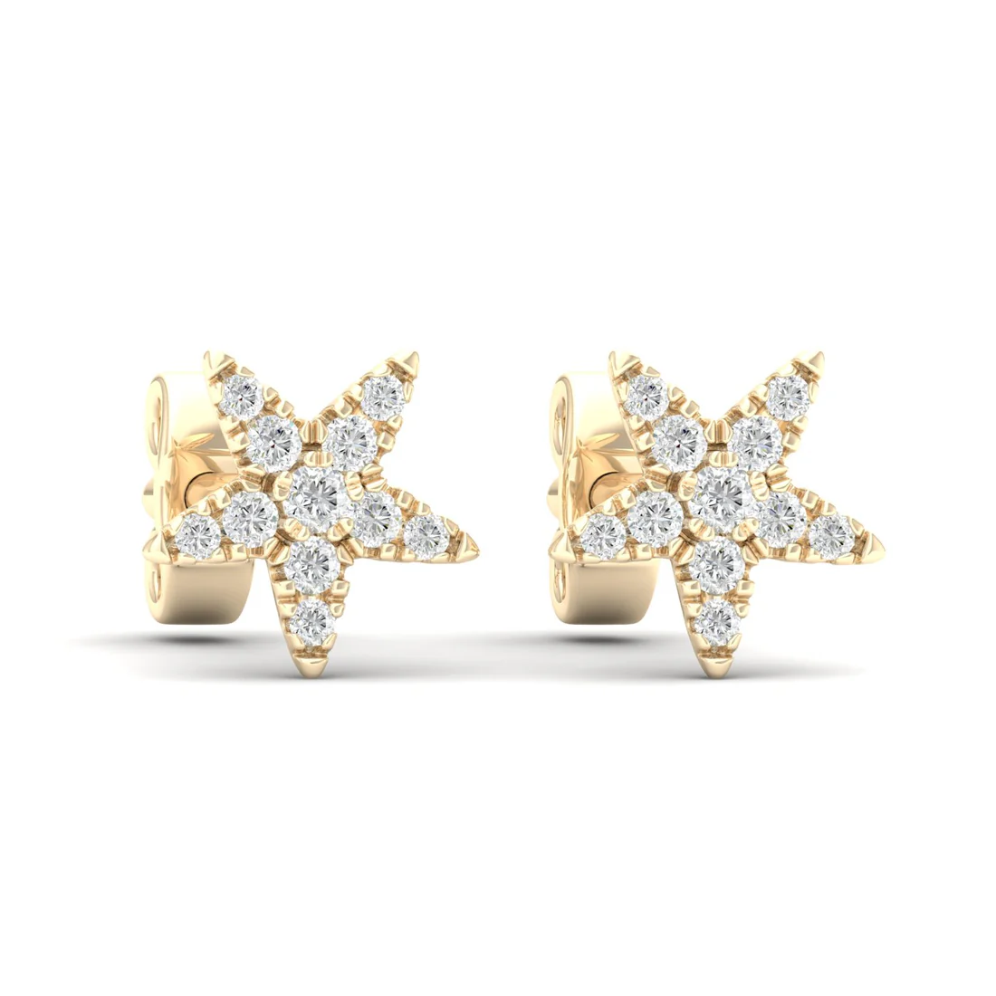 0.16 CTW Lab Grown Diamond Star Shape Stud Earring