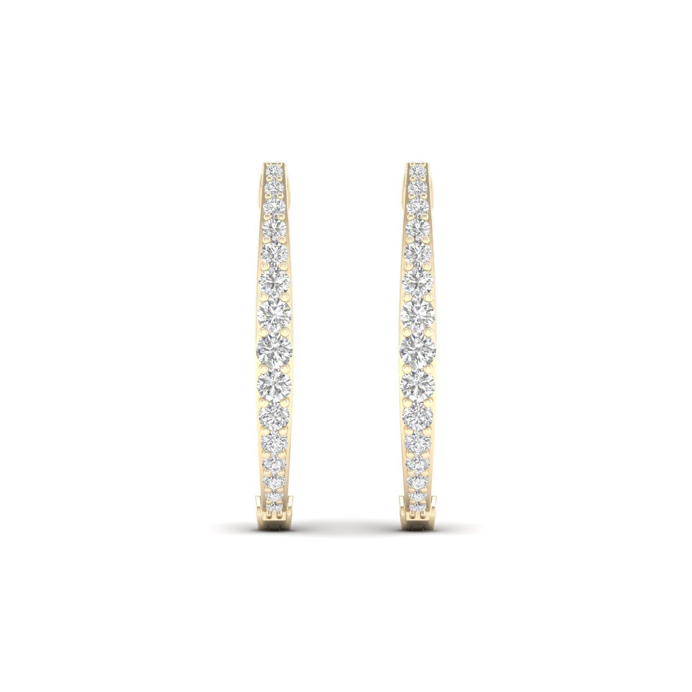 0.50 CTW Lab Grown Diamond Luna Curve Hoop Earring