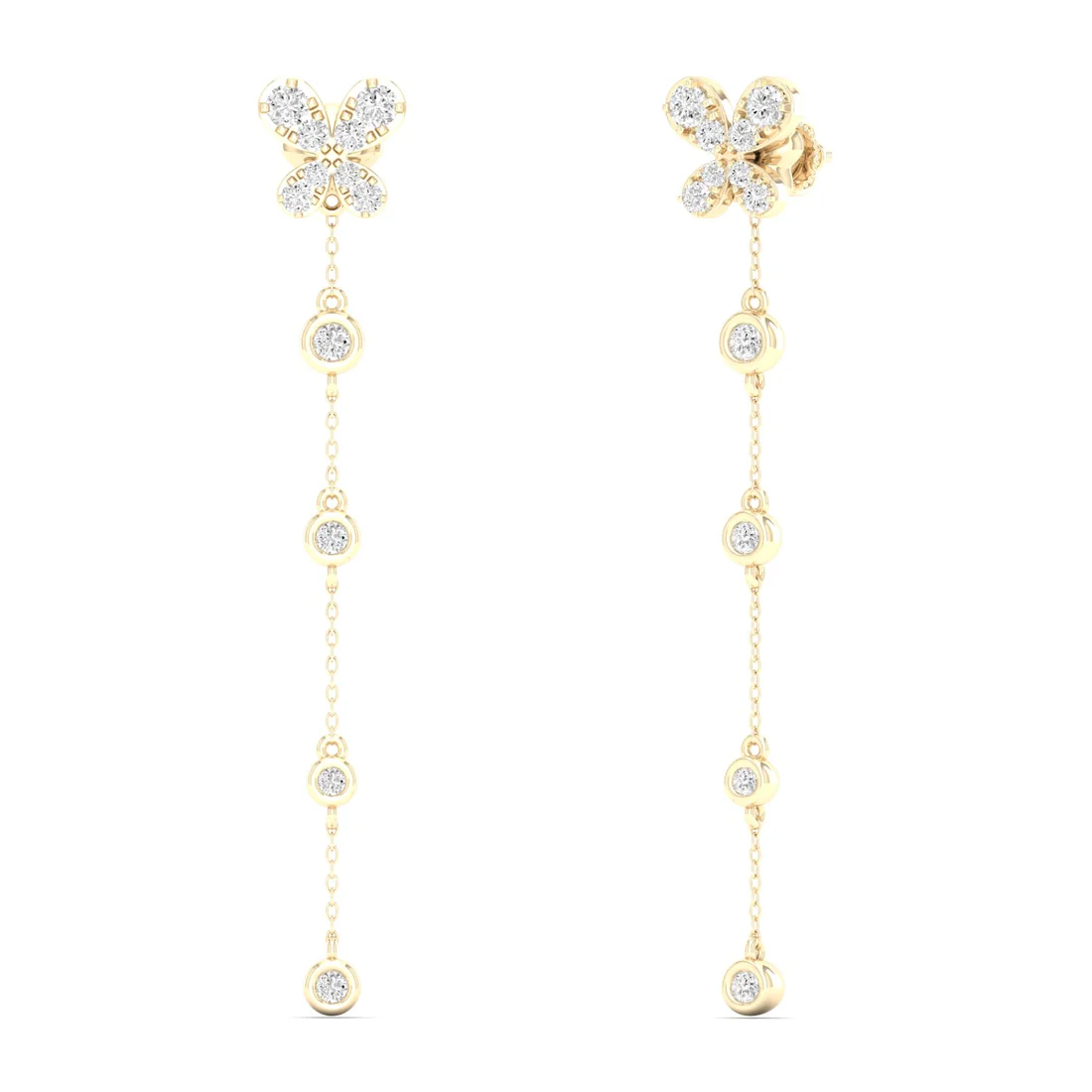 0.38 CTW Lab Grown Diamond Butterfly Drop Earring