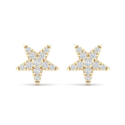 0.16 CTW Lab Grown Diamond Star Shape Stud Earring