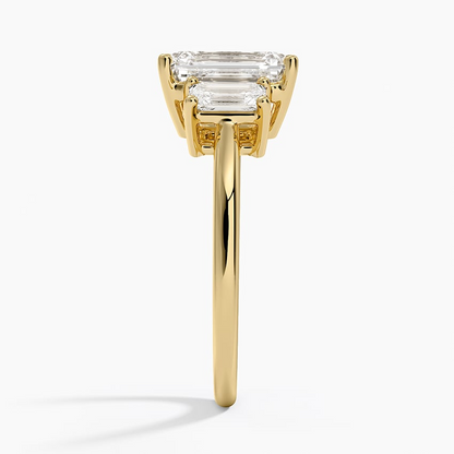 2 CT Lab Grwon Diamond 3 Stone Engagement Ring